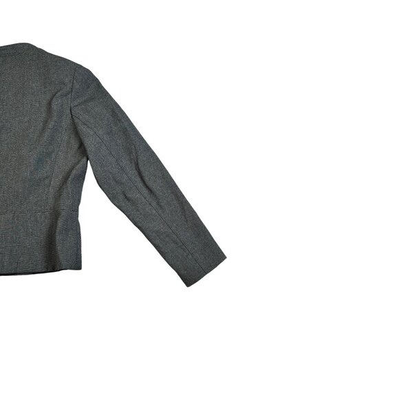 Women's Worthington Black Gray White Chevron Stripe Button Pleated L/S Jacket 16 - Picture 10 of 11